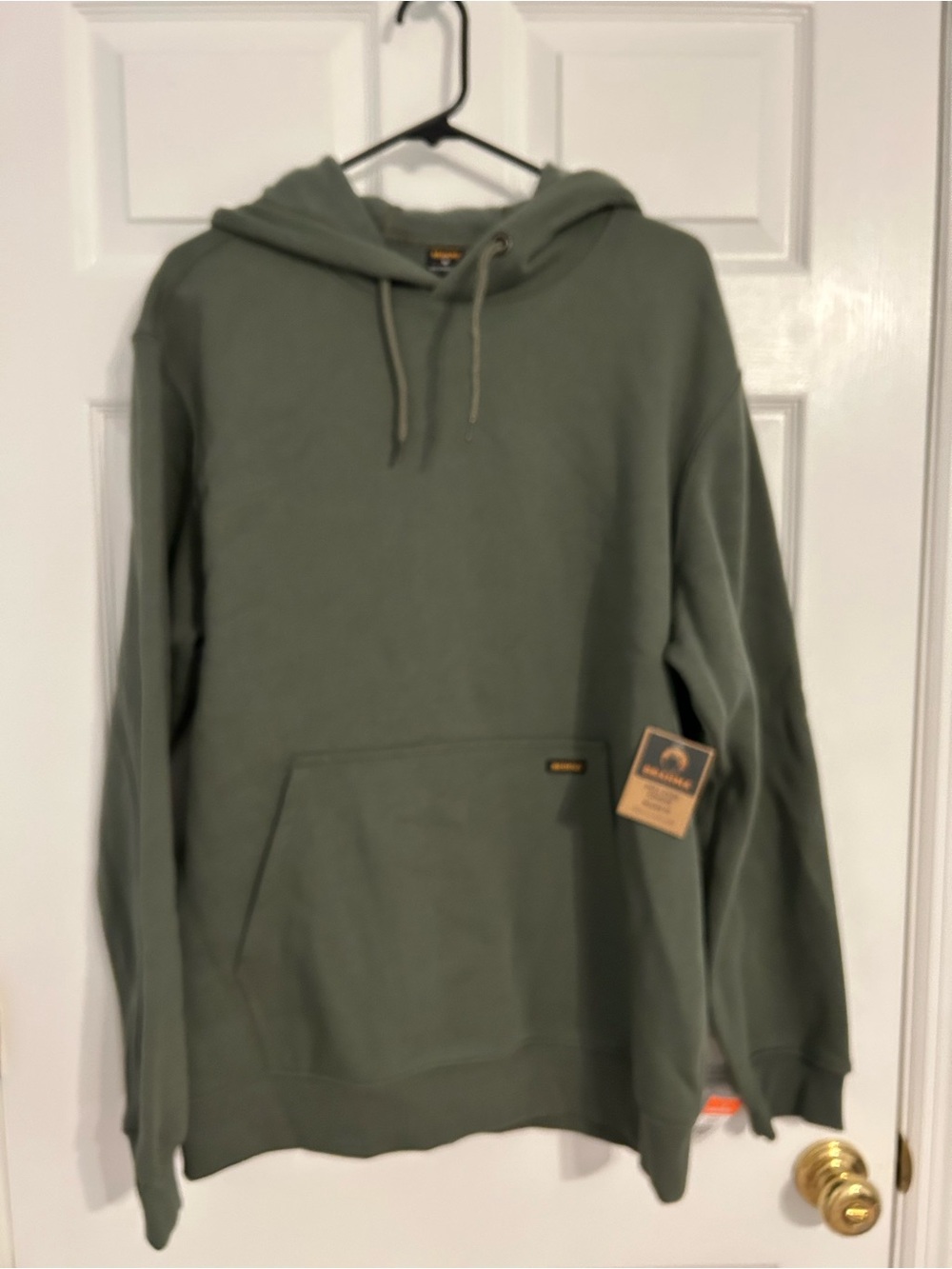 NWT Brahma Olive Green Pullover Hoodie with Hidden Cell Phone Pocket